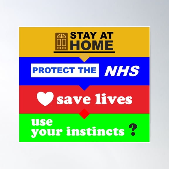 Stay At Home Or Just Use Your Instinct Poster Wall Art Modern Wall Decor Wall Art