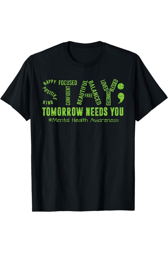 Stay Awareness Brain Illness Green Ribbon T-Shirt , Vintage T-Shirt