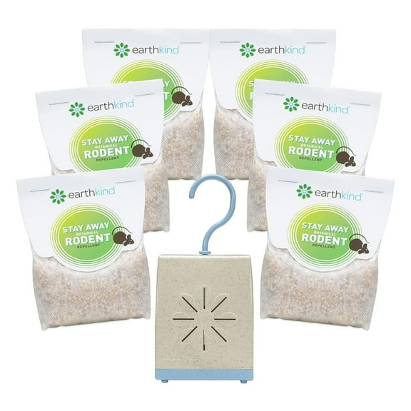 Stay Away Rodent Repellent - Pest Control for Indoor Use - Safe for Kids & Pets When Used As Directed - with Plant Fibers, Balsam Fir & Fragrance Oil - 6-Pack with Extended Release Pouch Pod