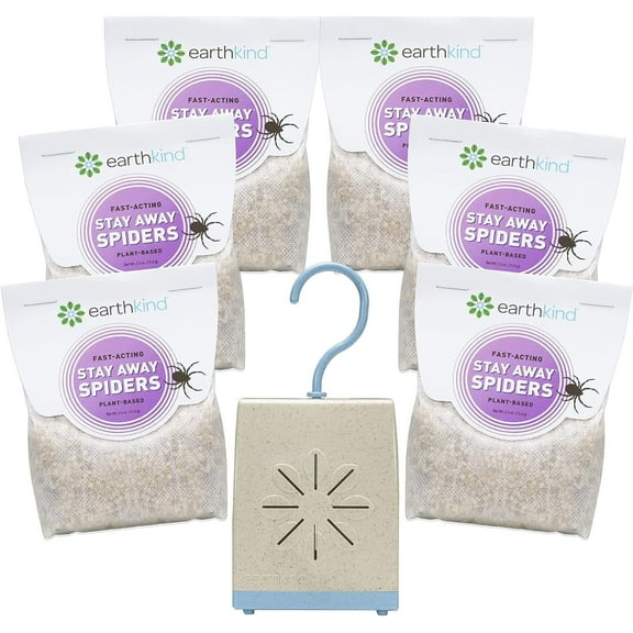Stay Away Spiders Deterrent - Indoor Spider Deterrent Pouches for Attic, Crawl Space, Window Sill & More - with Plant-Based Ingredients & Essential Oils - 6-Pack with Extended Release Pouch Pod