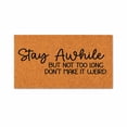 thumbnail image 1 of Stay Awhile Doormat, But Not Too Long Don't Make It Weird, Funny Front Door Mat, Housewarming Gift, Unique Home Decor 4227 (24x36 inches) 4227, 1 of 4