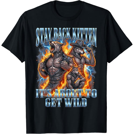 Stay Back Kitten Bootleg Retro 90s Werewolf Comfort Colors T-Shirt