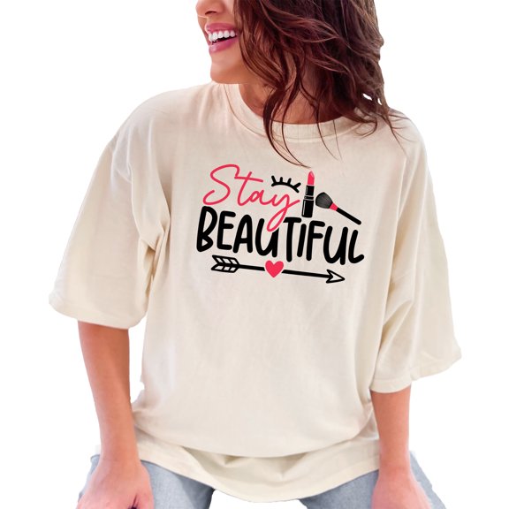 Stay Beautiful Makeup Art Fun, Ivory Comfort Colors T-Shirt, XL
