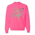 thumbnail image 1 of Stay Beautiful Positivity Quote Saying Pop Culture Unisex Crewneck Graphic Sweatshirt, Neon Pink, Medium, 1 of 3