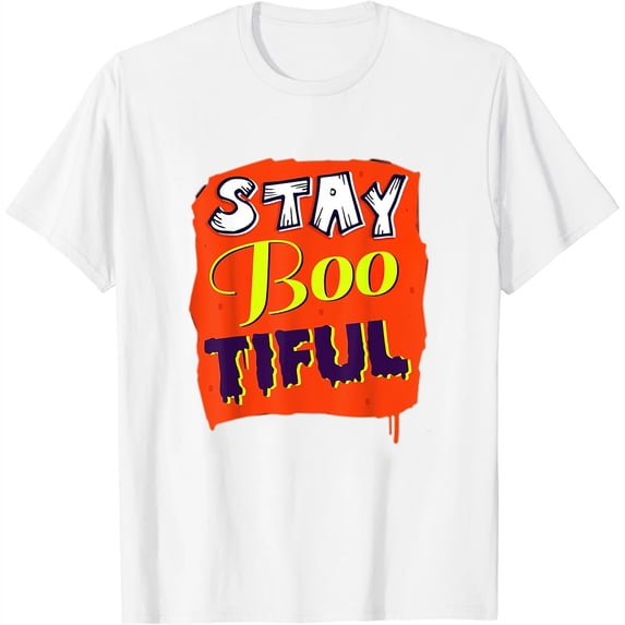 Stay Bootiful Girls Halloween Costumes Cute Womens Halloween T-Shirt White 2X-Large