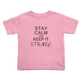 thumbnail image 1 of Stay Calm And Keep It Strange Cute Toddler T-Shirts for Boys Girls (Pink, Youth L), 1 of 5