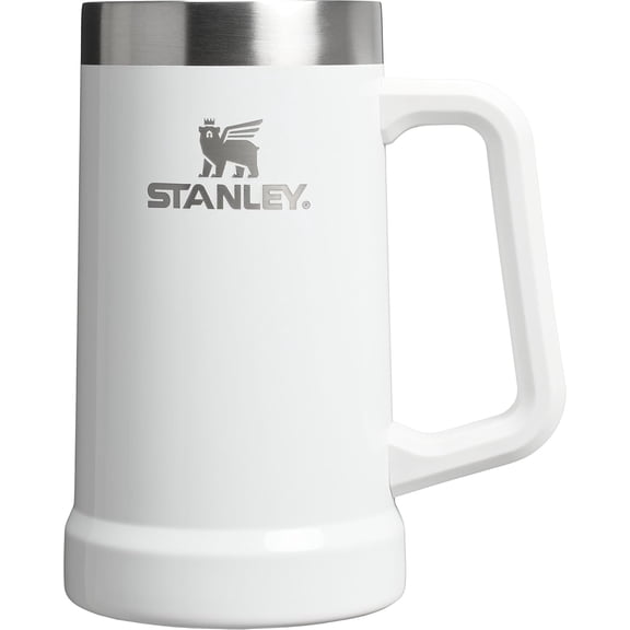 Stay-Chill Beer Stein 24 oz | Heavy Duty Big Grip Handle | Beer Tumbler Drink Cup, Holds 2 Cans | Insulated Stainless Steel Party Mug | BPA-Free