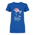 thumbnail image 1 of Stay Chill Pink Flamingo Shaped T-Shirt Women -Image by Shutterstock, Female Large, 1 of 2