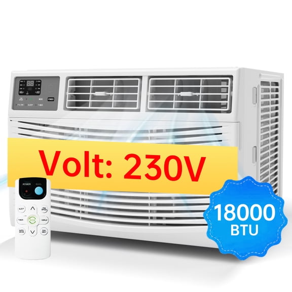 Stay Comfortable in Large Spaces PhiloDeco 18000 BTU Smart Window Unit (1000 sq. ft.) with LED Screen, Remote, Dehumidifier/Fan, Quiet Operation, Energy-Saving, 24-Hour Timer, 208/230 VOLTS