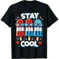 thumbnail image 1 of Stay Cool 4th July Boys Popsicle USA Flag American T-Shirt Tops Tee, 1 of 4