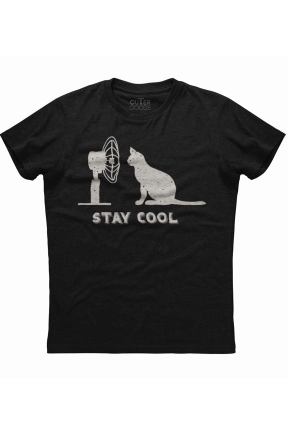 Stay Cool Feline With Hand Fan Chill Summer Cat Lover Gift Unisex T-Shirt, up to Size 5XL