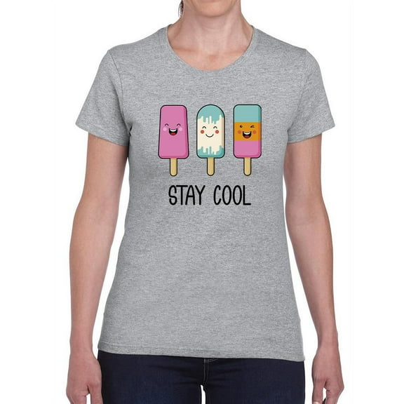 Stay Cool Popsicles T-Shirt Women -Smartprints Designs, Female Large