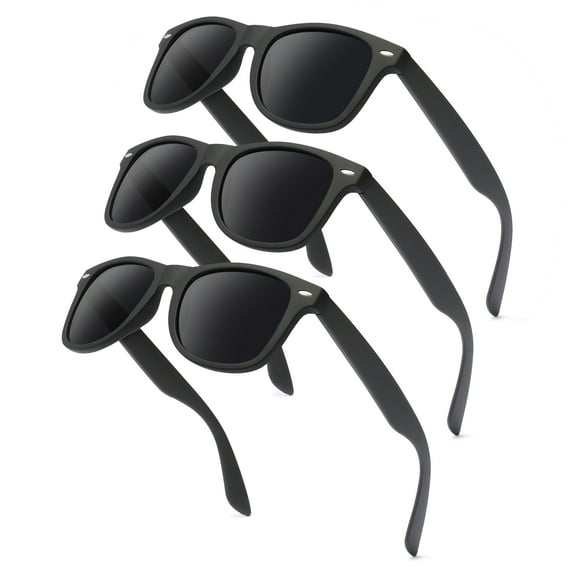 Carefully Square Sunglasses for Men and Women Sunglasses for Fishing Offering UV Protection (3 Pack)