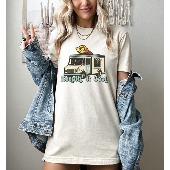 Stay Cool Shirt, Ice Cream Truck Shirt, Retro Summer Shirt, Beach Shirt, Summer Vibes Shirt, Retro Vacation Tee, Ice Cream, F1146 Sweatshirt All Size S-5XL