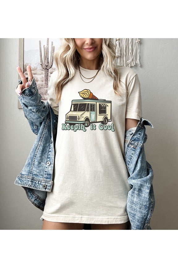 Stay Cool Shirt, Ice Cream Truck Shirt, Retro Summer Shirt, Beach Shirt, Summer Vibes Shirt, Retro Vacation Tee, Ice Cream, F1146 Tshirt All Size S-5XL