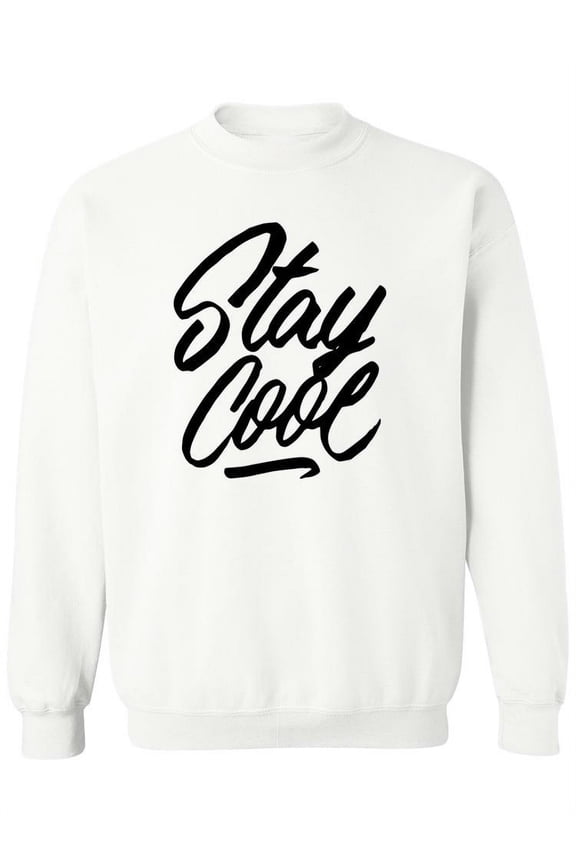 Stay Cool ! Sweatshirt Women - Women Sweatshirt, White, Small