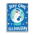 thumbnail image 1 of Stay Cool This Holiday Musician Snowman Holiday Graphic Art Gray Framed Art Print Wall Art, 1 of 7