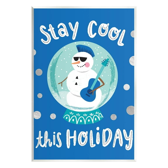 Stay Cool This Holiday Musician Snowman Holiday Graphic Art Unframed Art Print Wall Art