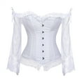 thumbnail image 1 of Stay Corset Tops for Women with Sleeves Renaissance Corset Plus Size 6XL White, 1 of 5