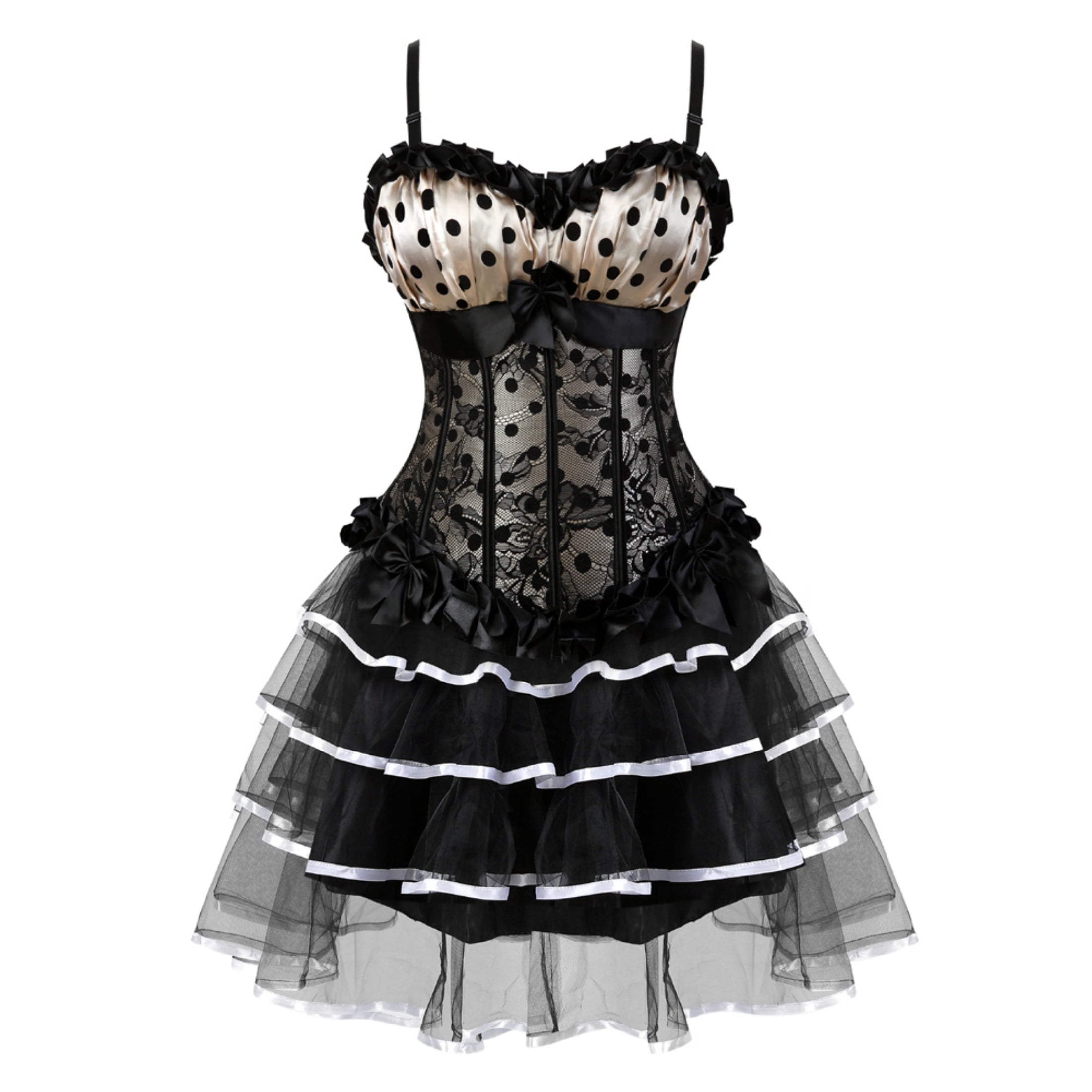 Stay Corset Women Corset Dress for Women Victorian Corset Skirt Set — free download