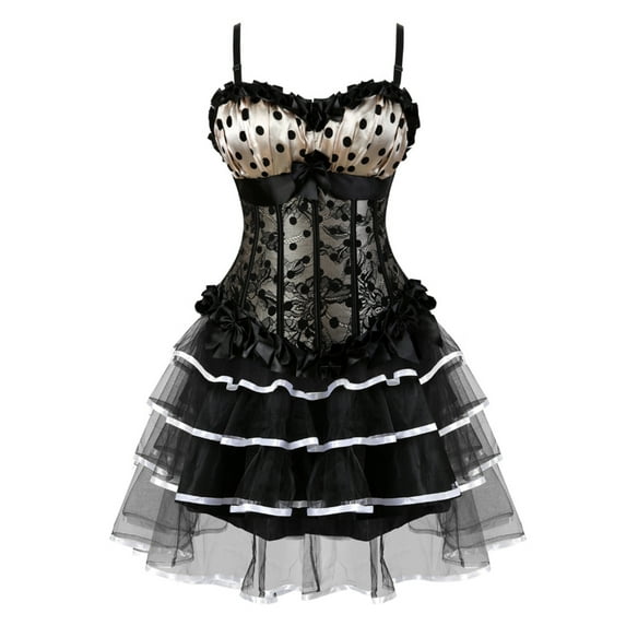 Stay Corset Women Corset Dress for Women Victorian Corset Skirt Set Lace Corset Dress XXS