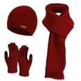 thumbnail image 1 of Stay Cozy All Winter Long With This Ultra Soft Knit Scarf And Hat Set Complete With Elegant Fringe For Cold Weather Adventures, 1 of 3