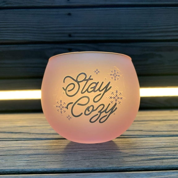 Stay Cozy Roly Poly Blush Pink Ombre Glass | 13 oz.