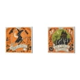 thumbnail image 1 of Stay Creepy Orange by Janelle Penner Canvas Art Set of 2 14 inch X 14 inch Each, 1 of 1