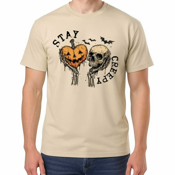 Stay Creepy Retro Dripping Heart Halloween Skeleton – T-Shirt / Hoodie / Sweatshirt – Halloween Costume Theme – Spooky