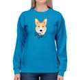 thumbnail image 1 of Stay Cute Happy Corgi Dog Sweatshirt Women -Image by Shutterstock, Female x-Large, 1 of 4
