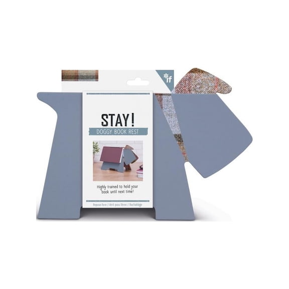 Stay! Doggy Book Rest - Gray Plaid (Other)