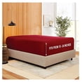 thumbnail image 1 of Stay Fitted Single Sheet, Fitted Sheet ! Stay Fit on Mattress with Elastic Straps at Corners, Extra Deep Pocket, Fits 18-24 Inch Mattress, King – Burgundy Red, 1 of 6