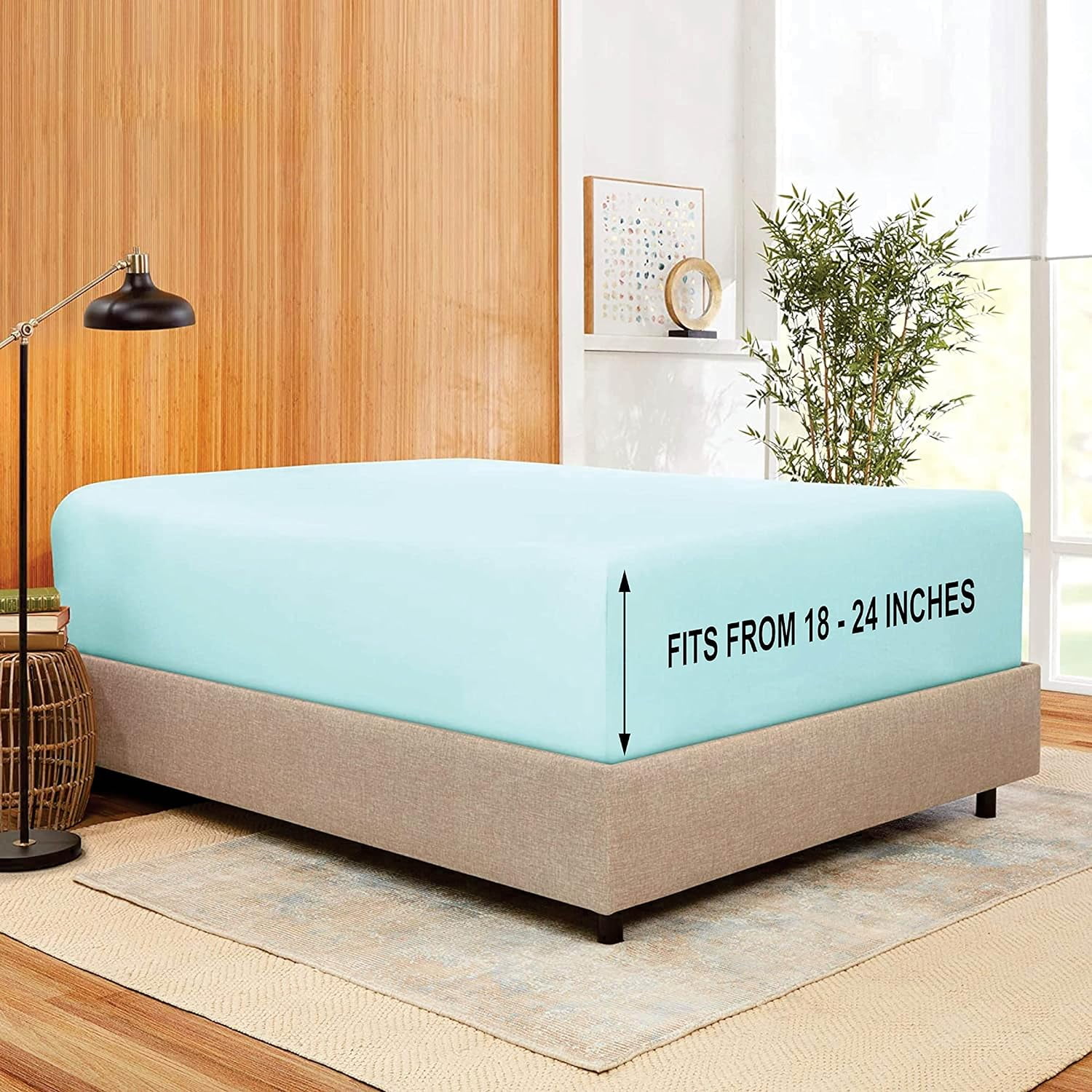 Stay Fitted Single Sheet, Fitted Sheet ! Stay Fit on Mattress with