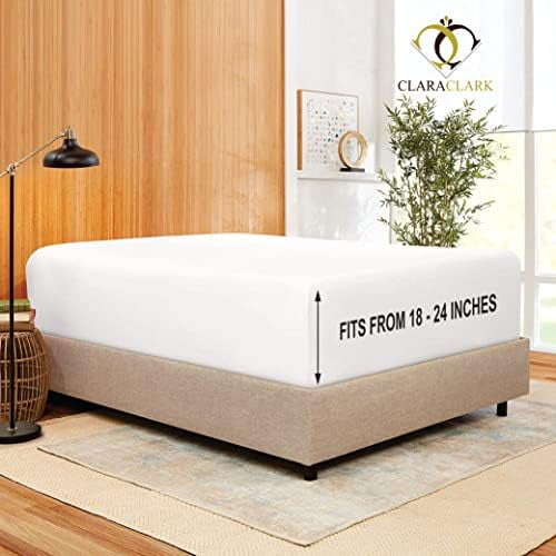 Extra Deep Elastic Fitted Sheet Bed Sheets For Mattress Single Double King  Size