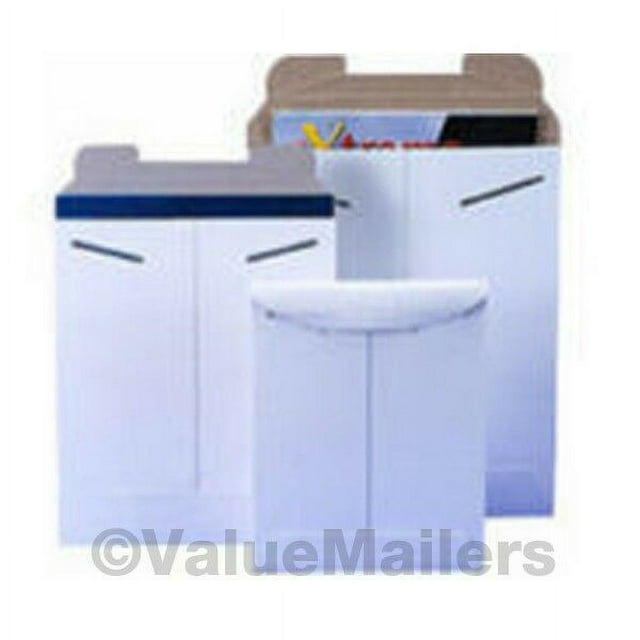 Stay Flat Mailers 100 13 x 18 WHITE RIGID PHOTO MAILERS TAB LOCKING