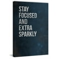 thumbnail image 1 of Stay Focused and Extra Sparkly Painting Print on Wrapped Canvas, 1 of 7
