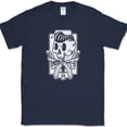 thumbnail image 1 of Stay Fresh T-Shirt Funny Trendy Barber Shop Razor Graphic Humor Tee - Navy, L, 1 of 1