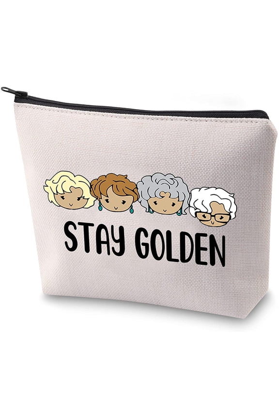 Stay Golden Makeup Bag TV Show Inspire Cosmetic Bag Friendship Gift For Best Friend