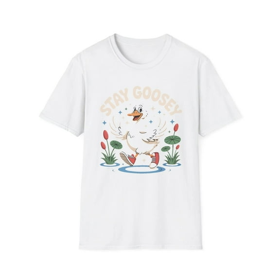 Stay Goosey Unisex Softstyle T-Shirt, Funny Goose Shirt