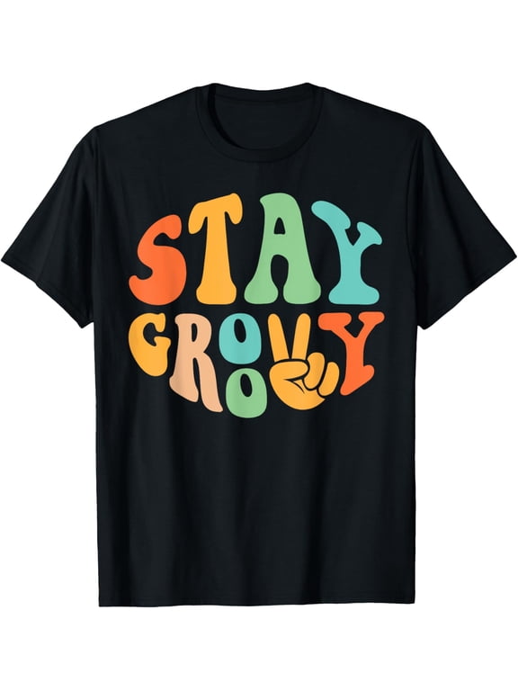 Stay Groovy Hippie Peace Sign Retro 60s 70s Men Women T-Shirt
