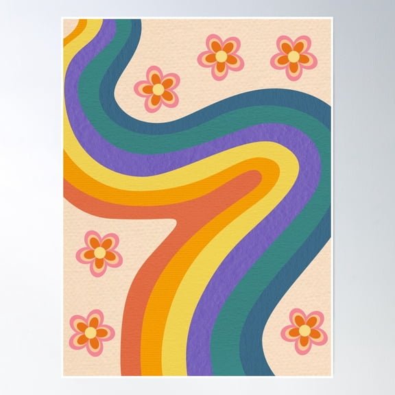 Stay Groovy (No Text) Poster Wall Art, Modern Wall Decor, 8x12 UNFRAMED