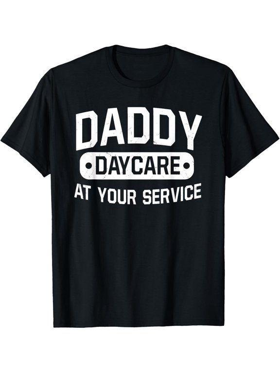 Stay At Home Dad Funny Daddy Daycare WFH T-Shirt - Classic Working Dad shirt Unisex 100% Cotton Crew Neck T-Shirt Breathable Casual Everyday Wear Affordable Graphic Soft Cheap t shirts