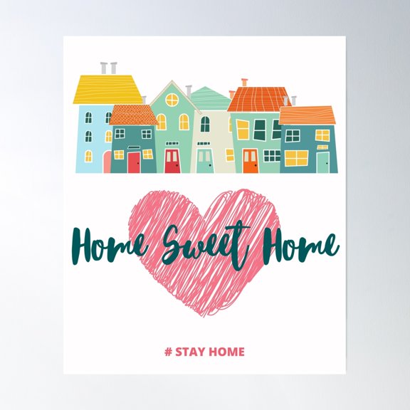 Stay Home Save Lives Poster Wall Art, Modern Wall Decor, 8x12 UNFRAMED