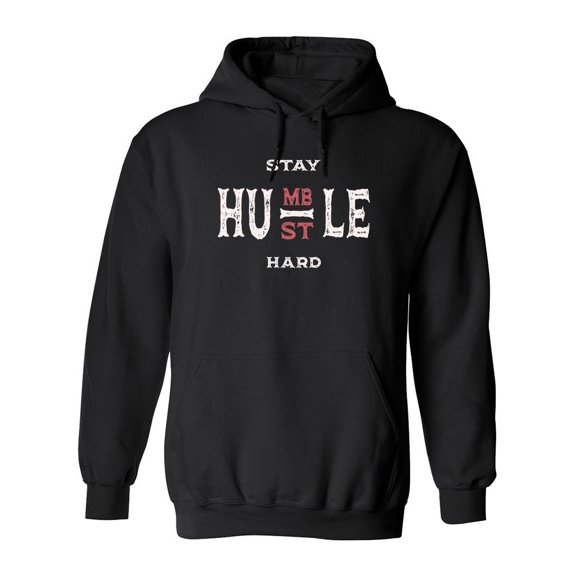 Stay Humble And Hustle Hard Hoodie Men -SPIdeals Designs, Male 3X-Large
