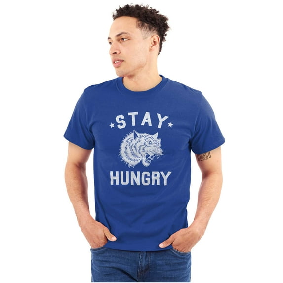 Stay Hungry Foodie Tiger Wolf Workout Men's Graphic T Shirt Tees Brisco Brands X