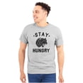 thumbnail image 1 of Stay Hungry Foodie Tiger Wolf Workout Plus Size Crewneck Graphic Tee Shirt Brisco Brands 3X, 1 of 5