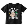 thumbnail image 1 of Stay Hungry Popeye The Sailor Man Toddler Boy Girl T Shirt Infant Toddler Brisco Brands 12M, 1 of 6