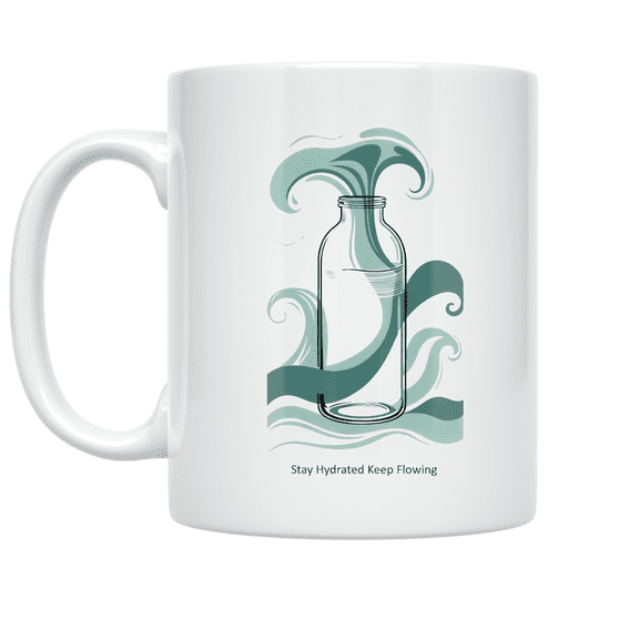 Stay Hydrated Wellness Reminder - Health Enthusiast - 11 oz Ceramic Coffee Mug
