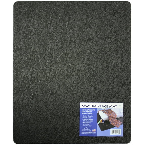 Stay-In-Place Machine Mat - 15" x 18" - Calms Vibration and Dampens Noise. Great for Sewing Machines and Sergers. Made In USA.