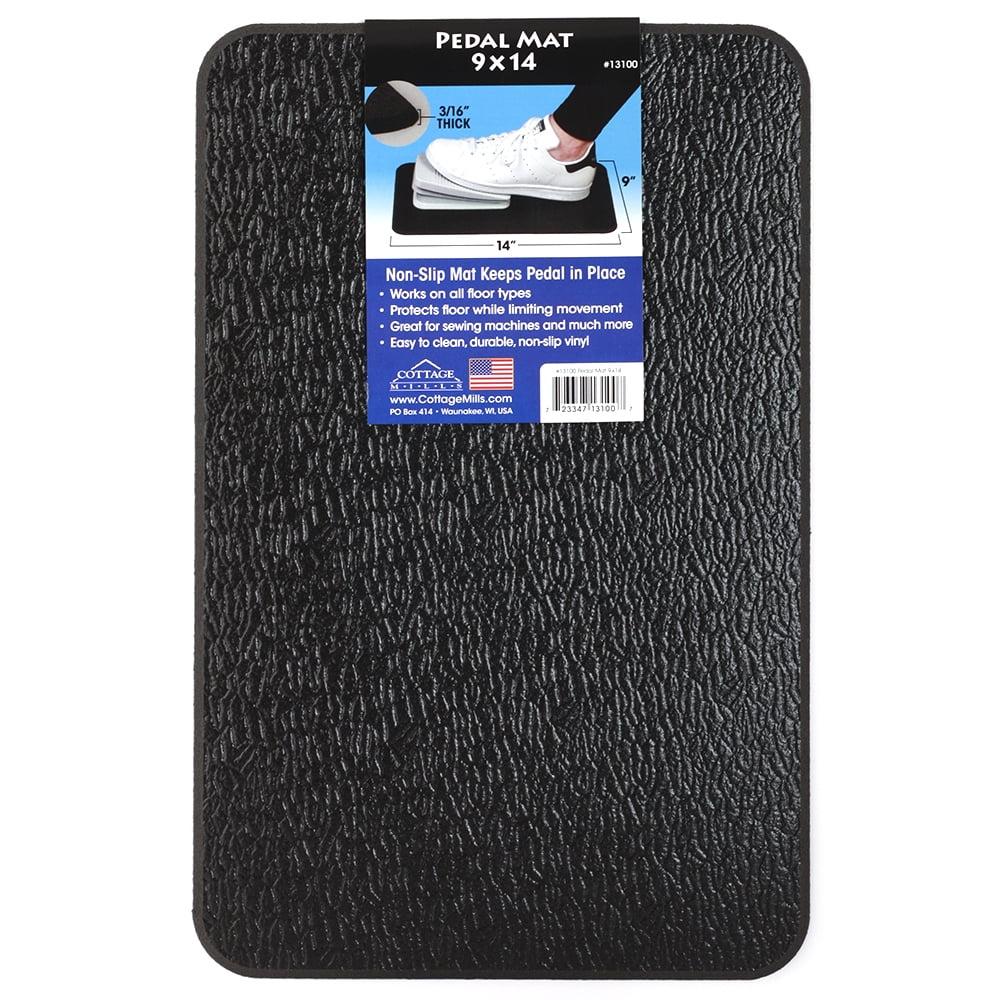 Stay-In-Place Pedal Mat - 9 x 14 - Non-Slip Mat Keeps Sewing Machine  Pedal in Place. Made In USA.